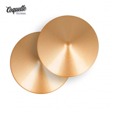 COQUETTE Chic Desire Nipple Covers - gold round shaped nipple covers