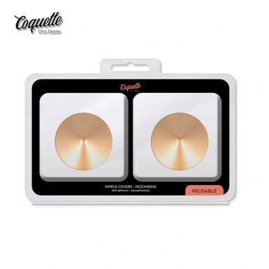 COQUETTE Chic Desire Nipple Covers - gold round shaped nipple covers