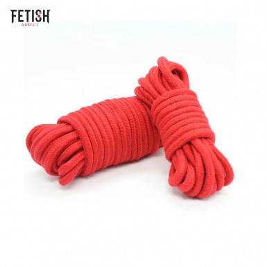 FETISH ADDICT Bondage Rope - red bondage cotton rope 10m