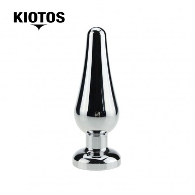 KIOTOS White Jewel Butt Plug - aluminum butt plug with white jewel