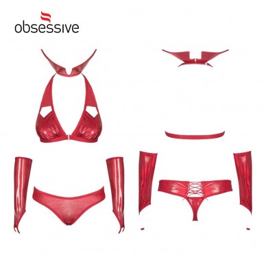 OBSESSIVE Vampines Costume - 5 pieces role playing vampiress set