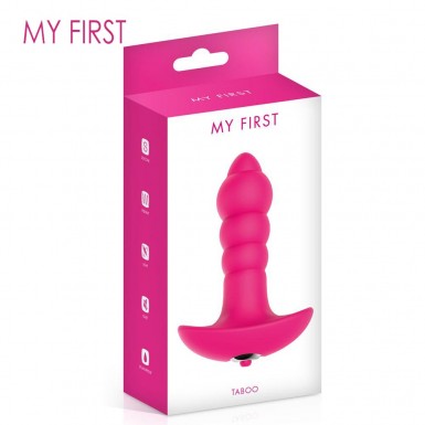 MY FIRST Taboo Vibrating Butt Plug - vibrating anal plug in pink