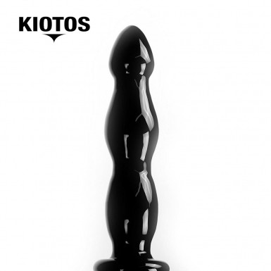 KIOTOS Glass Dildo Deluxe - black glass quality dildo