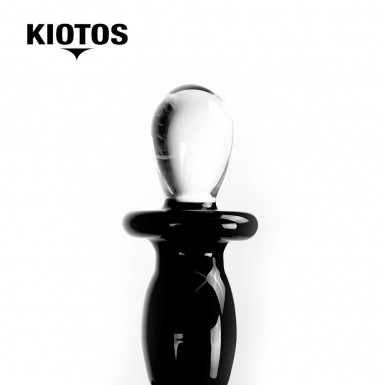 KIOTOS Glass Dildo Deluxe - black glass quality dildo