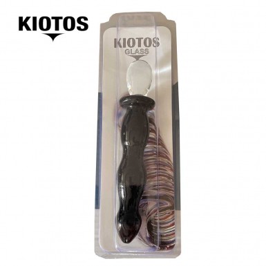 KIOTOS Glass Dildo Deluxe - black glass quality dildo