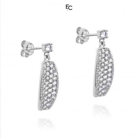 Sterling Silver Earrings with Zircon (02-1133W)