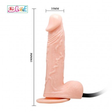 BAILE Vibrating Inflatable Dildo - dildo vibrator gonfabil realistic cu ventuza