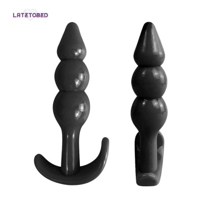 LATETOBED Gevil Anchor Butt Plug Black - dop anal din TPE cu baza tip ancora in negru