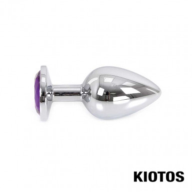 Aluminium Butt Plug with Purple Jewel by KIOTOS