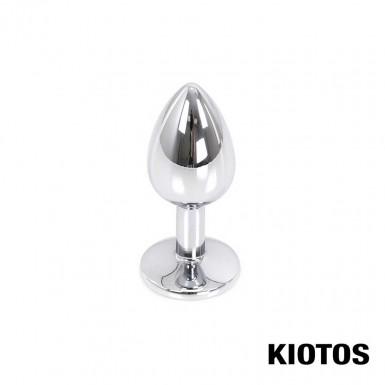 Aluminium Butt Plug with Red Jewel by KIOTOS