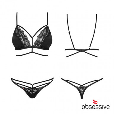 Set Obsessive Diyosa - set of thong and bra with laces and straps