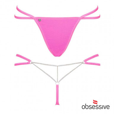 Chiloti Sexy Obsessive Chainty Roz - tanga sexy cu lanturi in roz