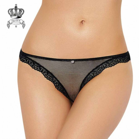 Queen Lingerie Fishnet and Lace Panties - sexy panties with fishnet design and lace