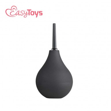 EASYTOYS Anal Douche Black - quality rubber black anal douche