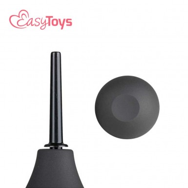 EASYTOYS Anal Douche Black - irigator anal de cauciuc negru de calitate