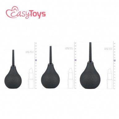 EASYTOYS Anal Douche Black - quality rubber black anal douche