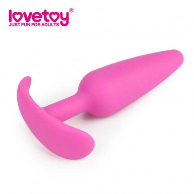 LOVETOY Lure Me Butt Plug Slim - anchor base silicone butt plug in pink
