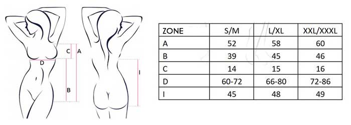Avanua Quella sizes chart Avanua Quella sizes chart